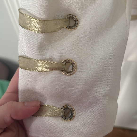 Women's Cream Blazer with Gold Accents David York size small - Picture 7 of 7